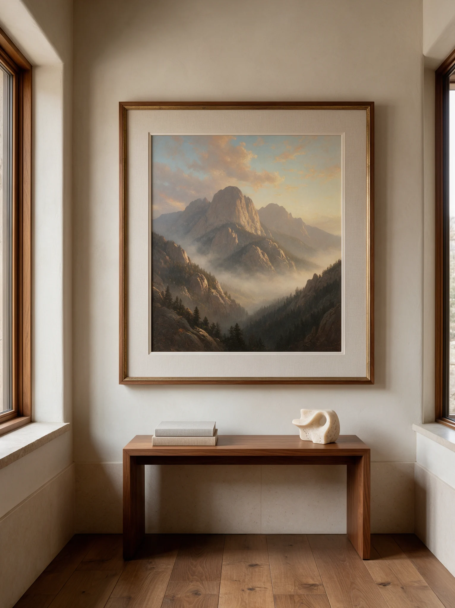 Fine art framing with a refined Colorado landscape artwork