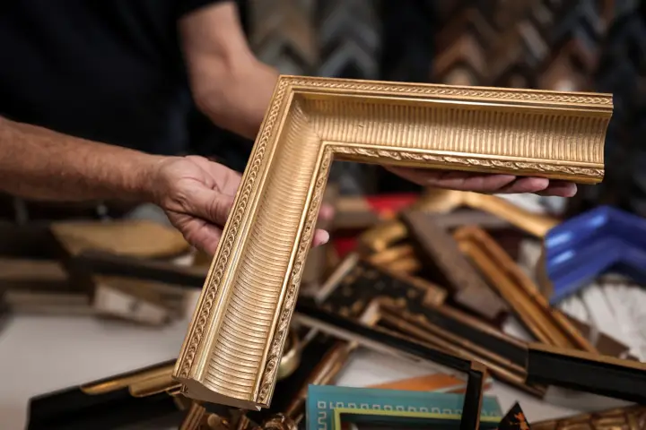 Real frame moulding and premium materials at Masten Fine Framing