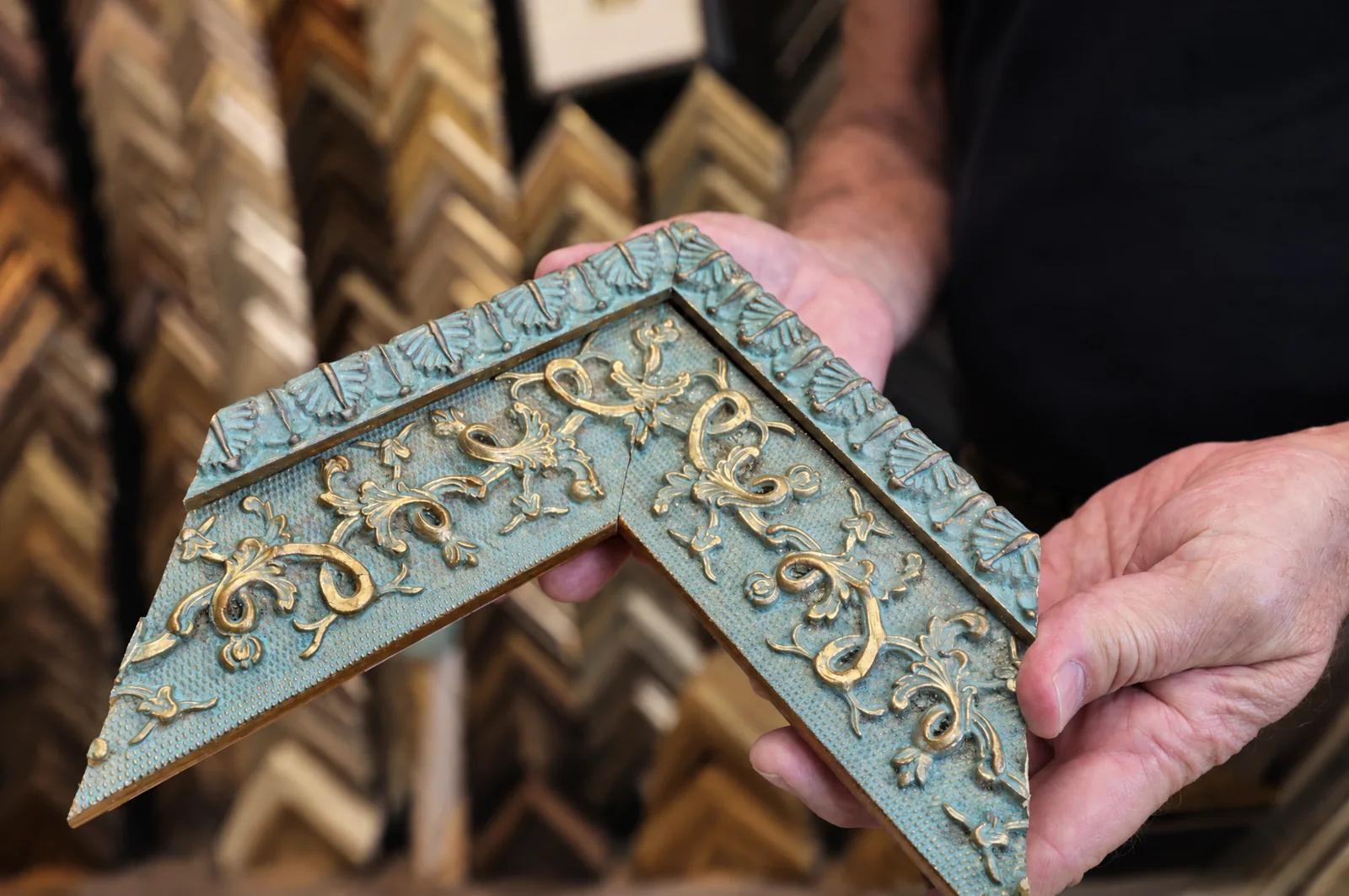 Conservation framing materials and archival presentation at Masten
