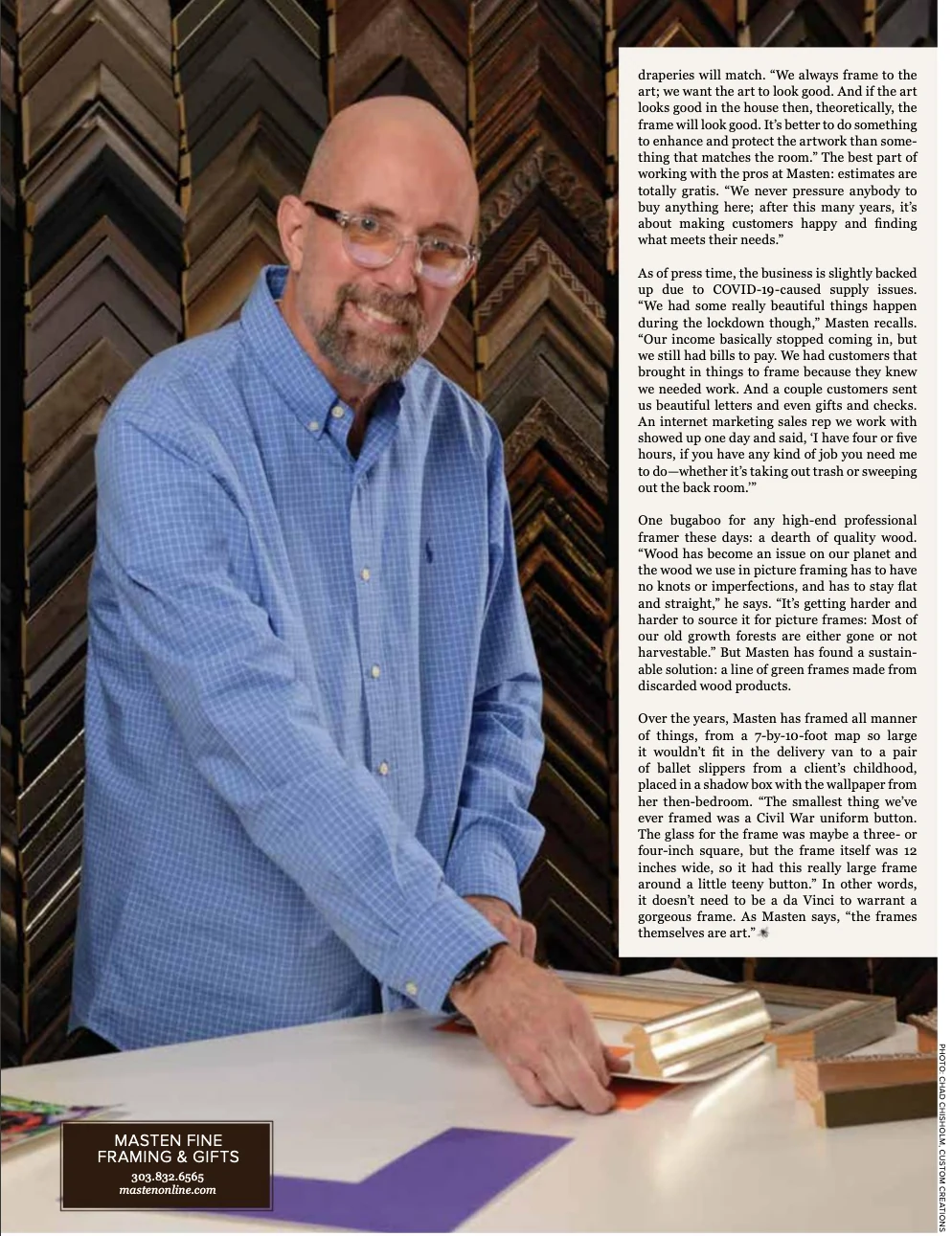 Avid Lifestyle feature on Masten Fine Framing, page 6